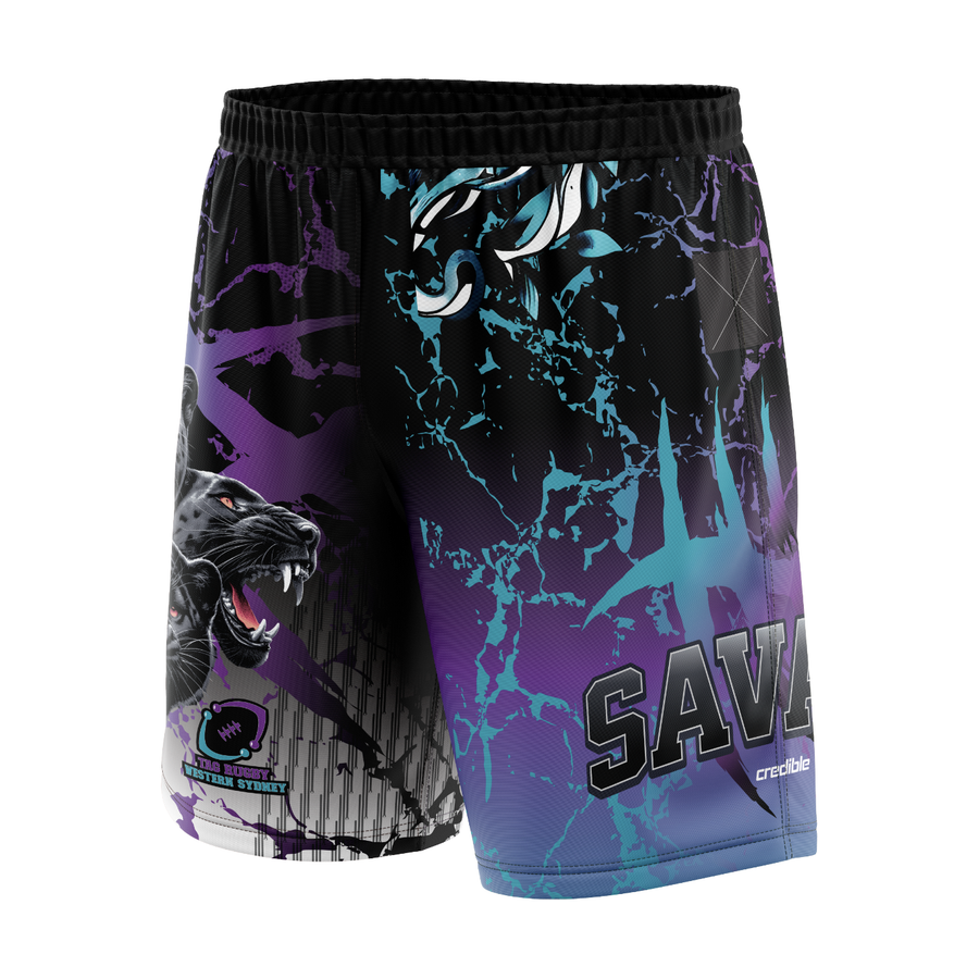 Tag Rugby Shorts - Savage Panthers "Limited Edition"