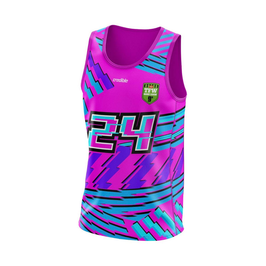 TFW Limited Edition Basketball Style Singlet - Pink Paradise