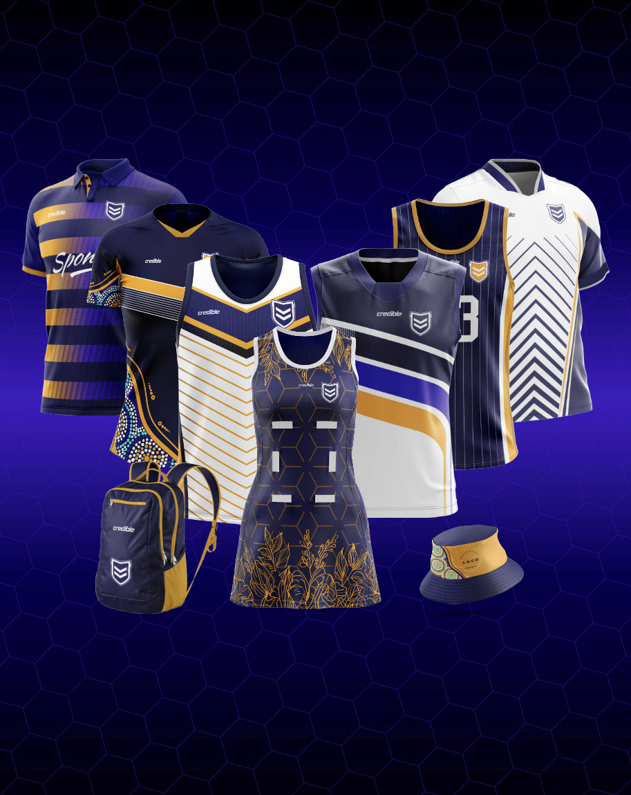 Shop exclusive limited edition sports, work, and school wear at Credible Clothing. Explore basketball style singlets, trendy bucket hats, stylish running caps, rugby league merchandise, football boots bags, cozy beanies, and more. Elevate your performance and style with our custom-designed, comfortable, and cost-effective uniforms. Check out our latest collection for a unique blend of fashion and functionality. Credible Clothing - Your go-to destination for premium quality apparel